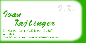 ivan kajlinger business card